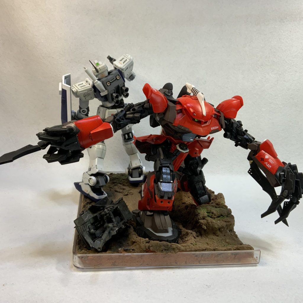 ジャブローの有名なシーンをアレンジしました。