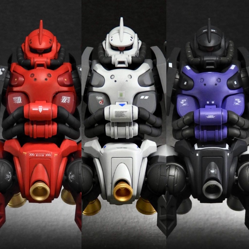 GQザク 専用機カラー揃い踏み