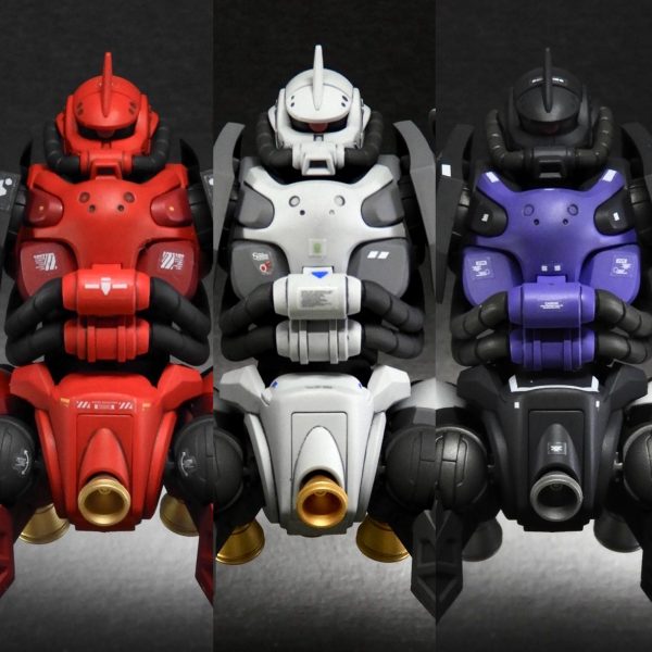 GQザク 専用機カラー揃い踏み