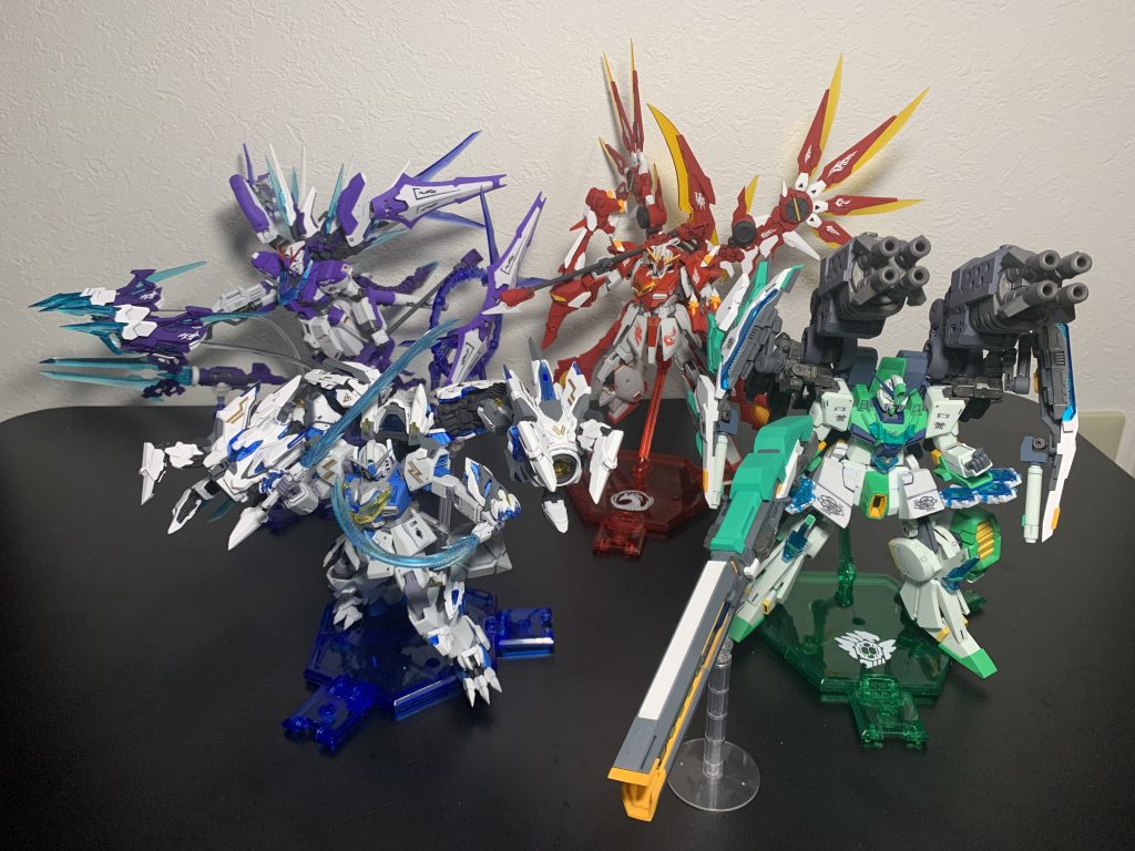 東西南北並べてみました観覧して頂き、ありがとうございました🙇次回最後の五聖獣シリーズはガンダム(麒麟)を予定してます🙇