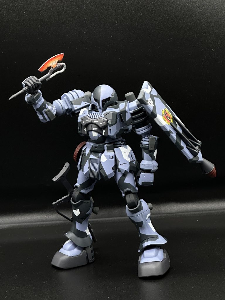 斧の色合いは筆で塗りました