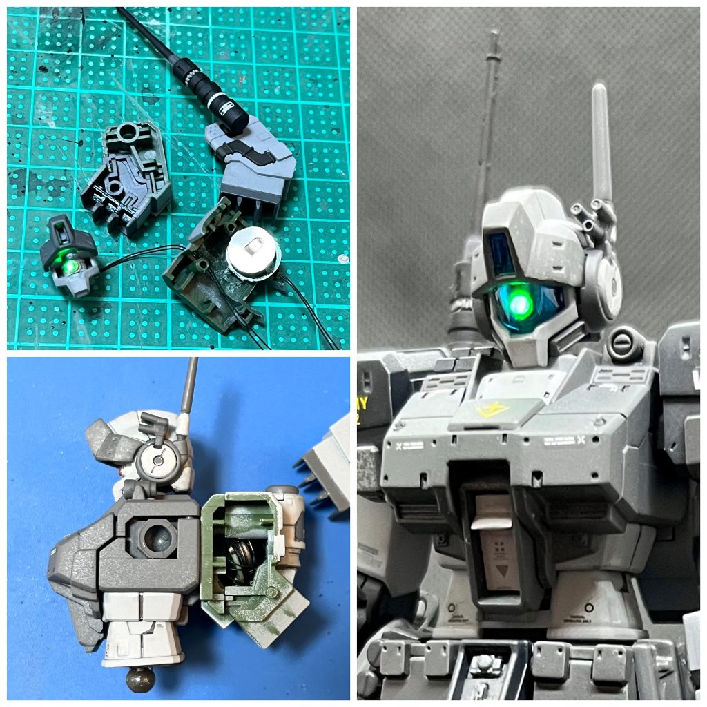 ここからはメイキング画像を少し紹介しますLEDユニットはランドセル内を削って格納