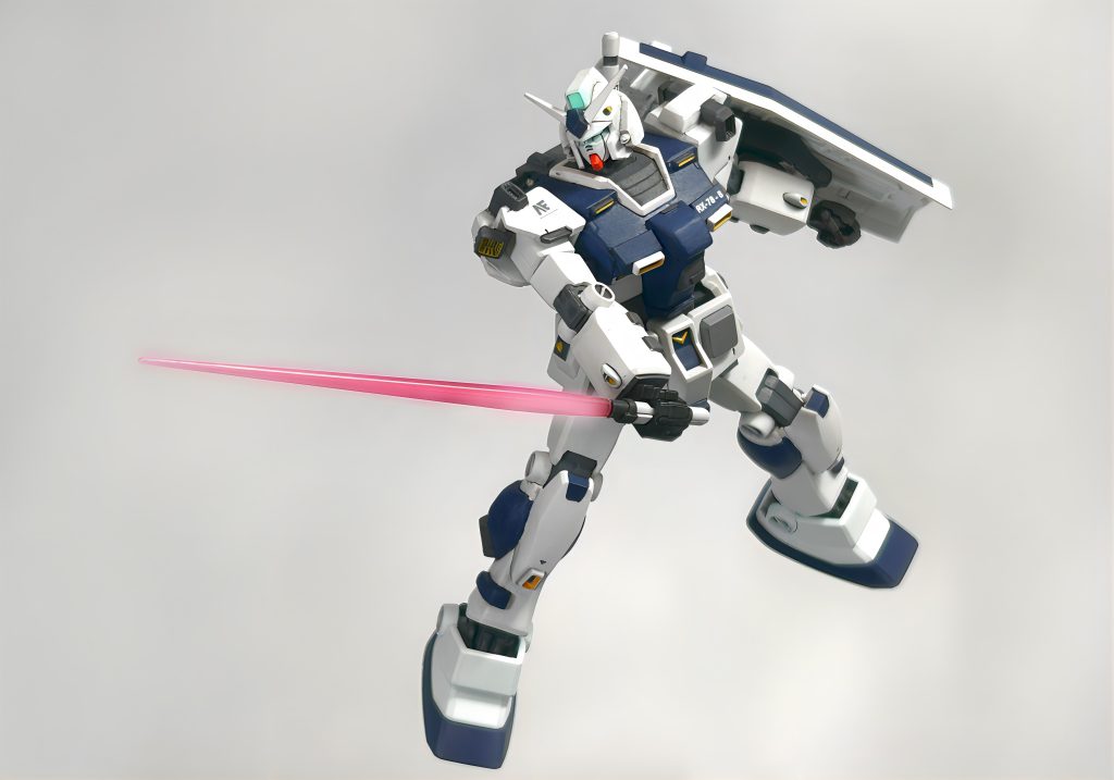 ビームサーベルのエフェクトもNo.21ガンダムから。根元が膨らんでないこの昔のサーベルエフェクトが好きなんですよね〜