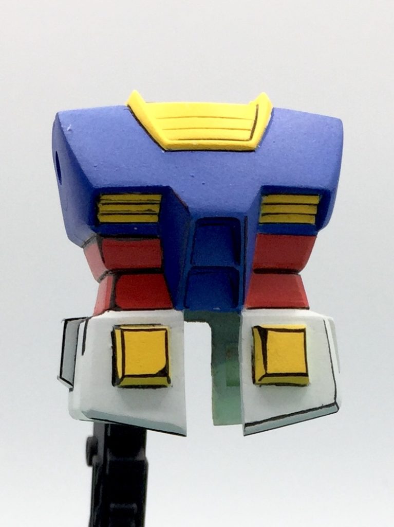 黒のマーカーを使用し、アニメ塗り輪郭を付けました。