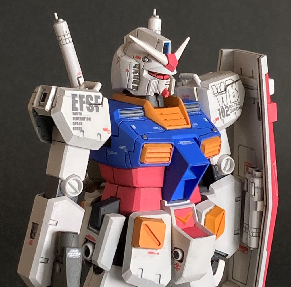 というわけで、1/144 RX-78 Ver.Ka〔SENTINEL 0079〕でした。「あの1枚の写真」に魅入られて、フルスクラッチやミキシングビルドに挑み完成させた方々がいる中で、キャストキットではどこか負い目を感じてしまいます。反省点は多々あり、「あの1枚の写真」の1/72モデルにはとても及びませんが、それでも、完成時には、20年以上のモヤモヤに決着をつけることができ、どこかホッとしたことを覚えています。 最後までご覧いただき、ありがとうございました。