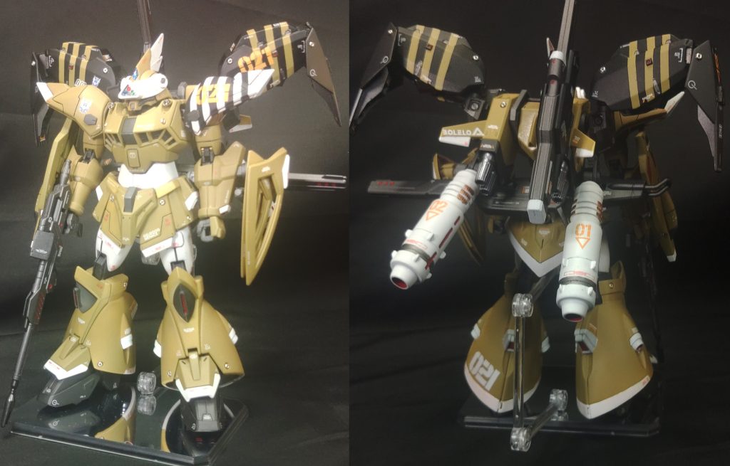 ゲルググメナース　ウェルテクス　J.N専用機全体です。改造はほぼバックパックのボレロだけで本体はほぼカラーチェンジだけになってます。