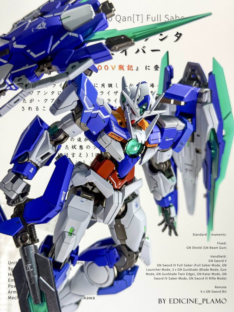 RG 1/144 ダブルオー クアンタ フルセイバー 全塗装完成品