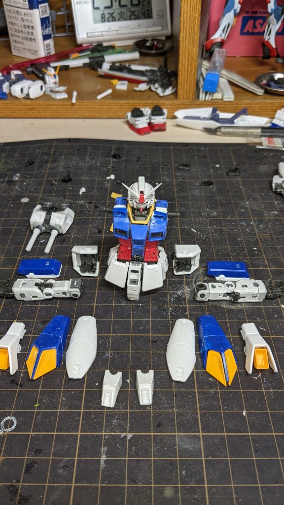 胸部が終わり、バックパック（ 失敗、手をつけるんじゃなかったと後悔😂）手足の準備も終わりました😊