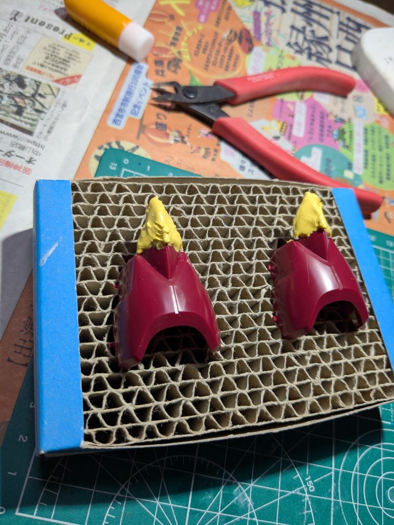 膝の部分も伸ばしました