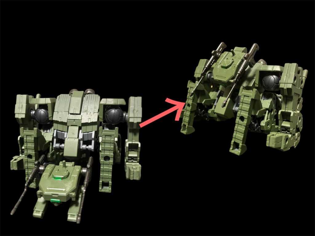 頭部がモビルワーカーだから、合体はそのまま首に^_^