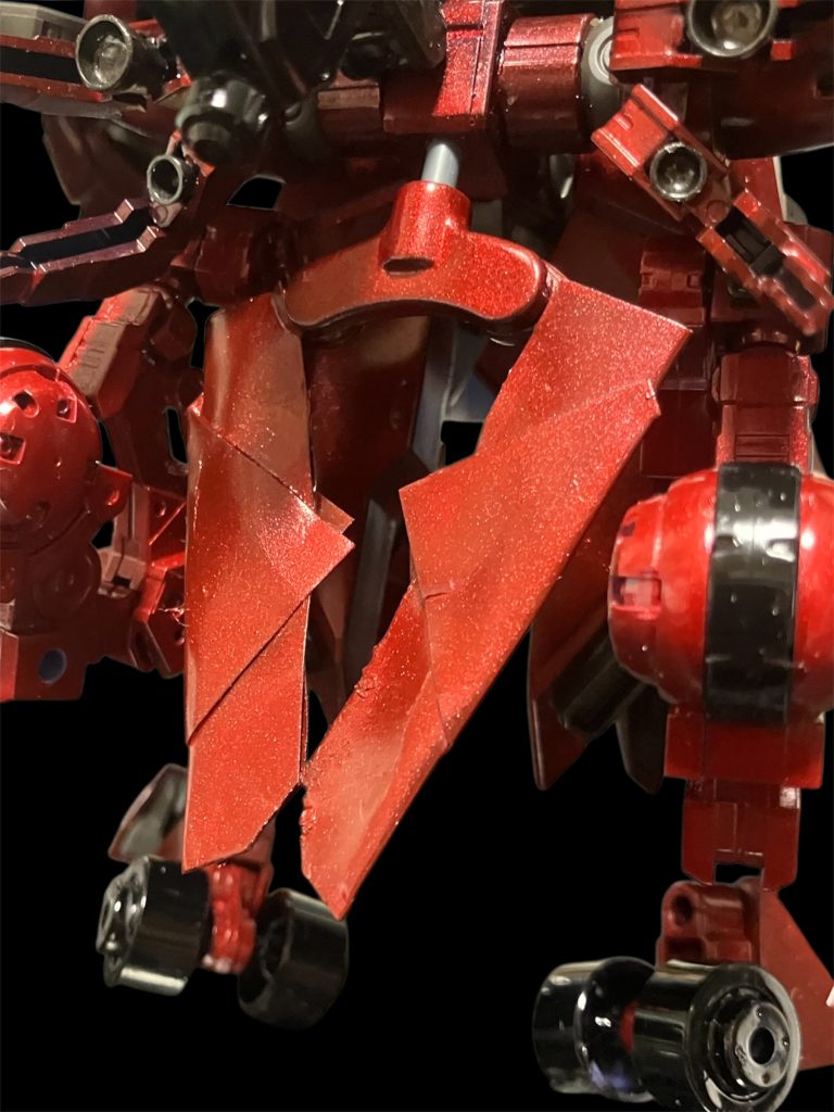 スコーピオンテール^_^ルプスレクスのテイルブレードを参考に蠍らしく^_^伸縮自在をパーツ差し替えで再現^_^百均フィギュア用台座の一部と先端をプラ板加工^_^