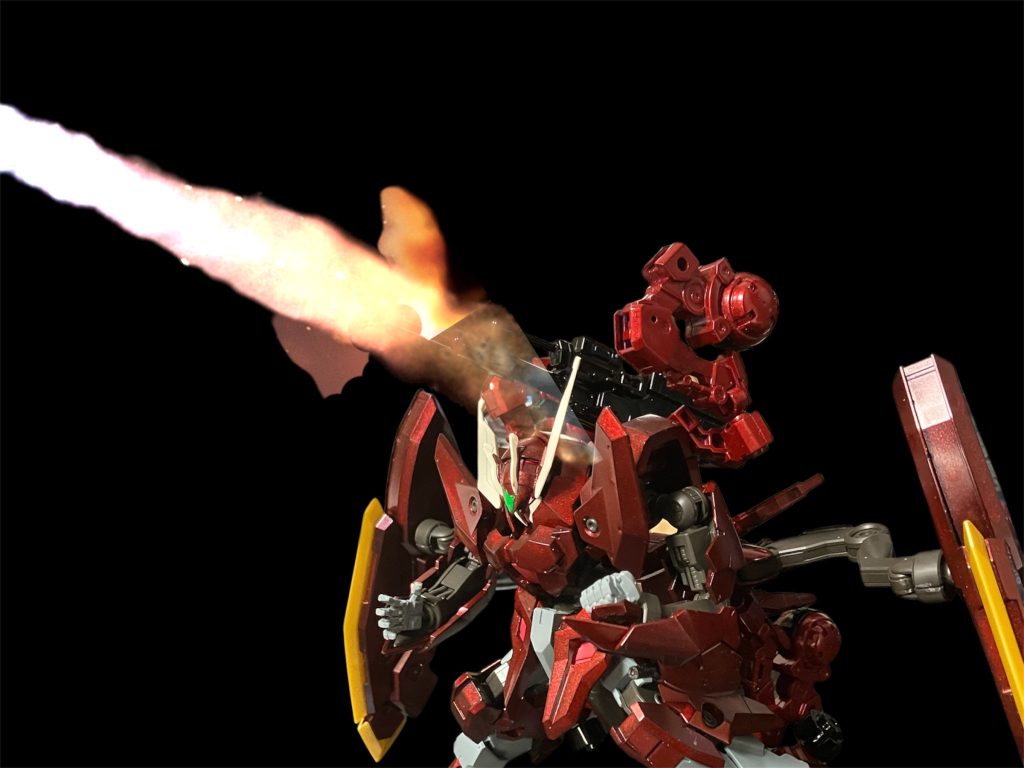 200mm迫撃砲改「アンタレス」^_^鉄血オプションセットのを流用^_^MSモードでも撃てます^_^