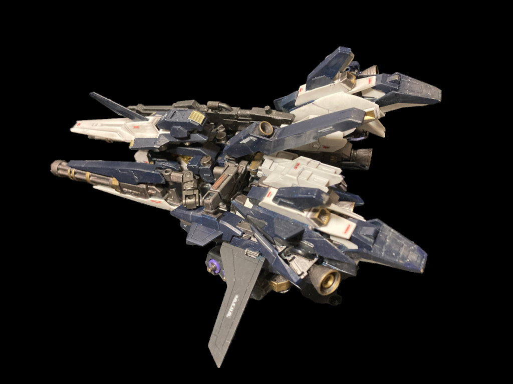 可変完了。可変するまでに0.5秒かかりました。整備はアストナージさんじゃないとムリそうです。Oy-Zガンダム (Orbital-ascendancY Z GUNDAM)でした。