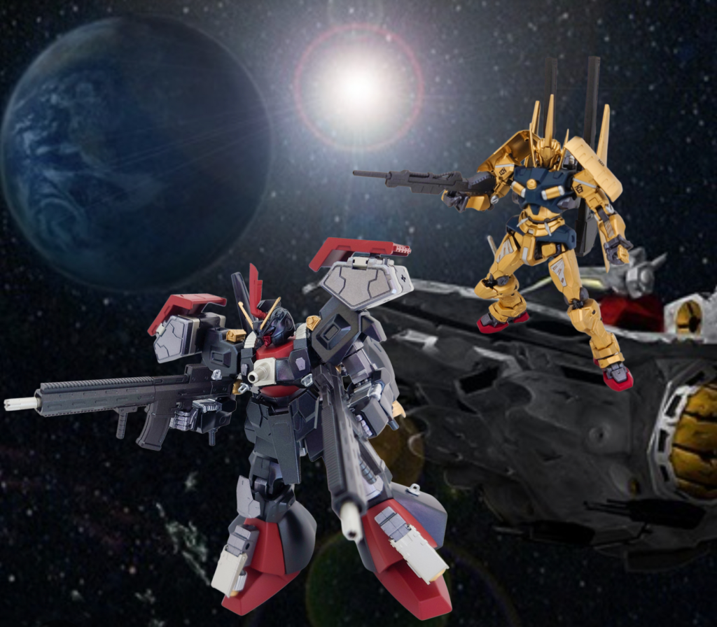 ということで、GQuuuuuuX版γガンダム( リック・ディアス)でした。以前作成したGQuuuuuuX版百式と並べてみました!