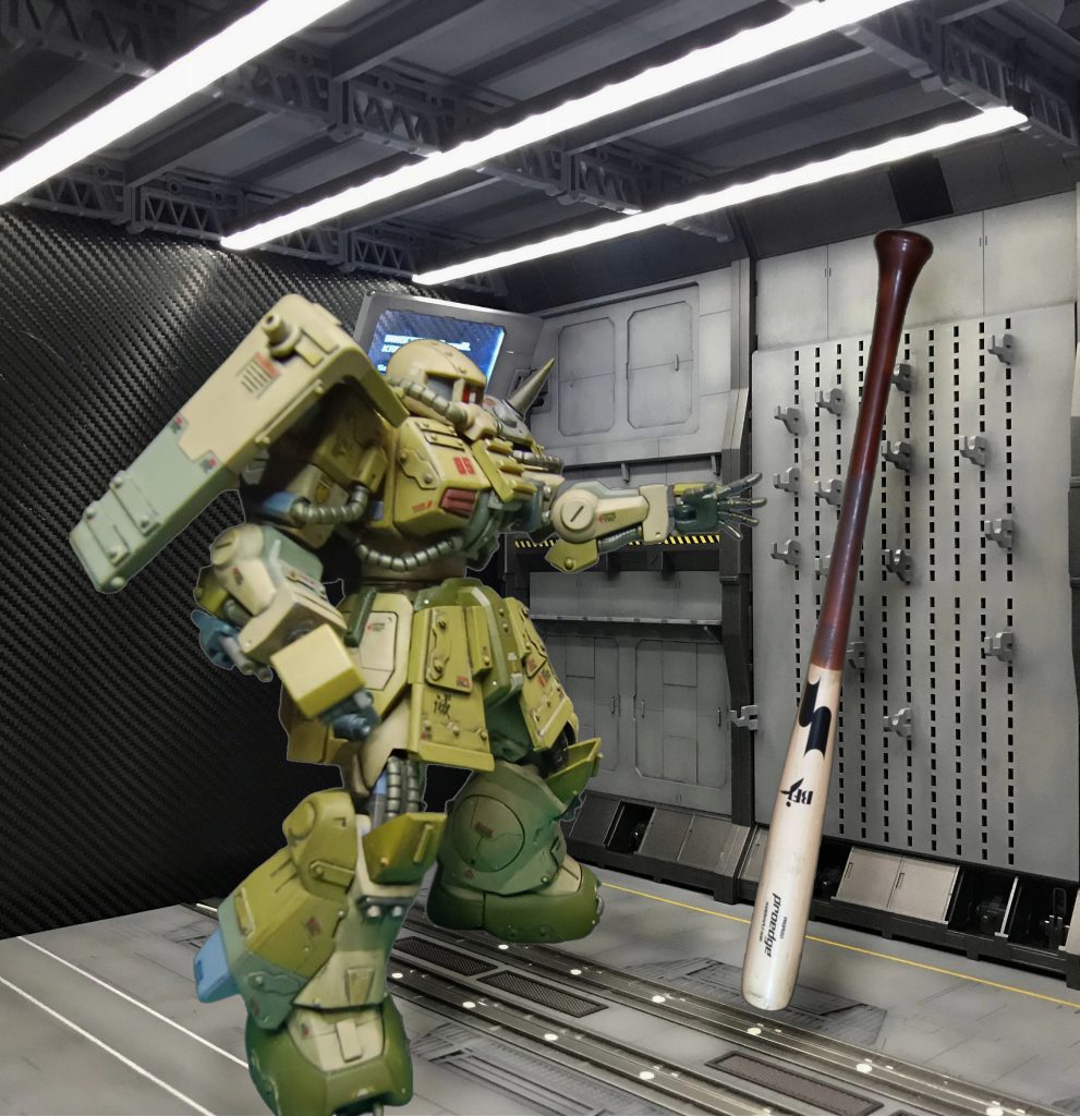 Ike主任：これが、息子に支給されたカスタム装備（オーダーバット）😮！助手A：これ、2万円越えらしいですよ