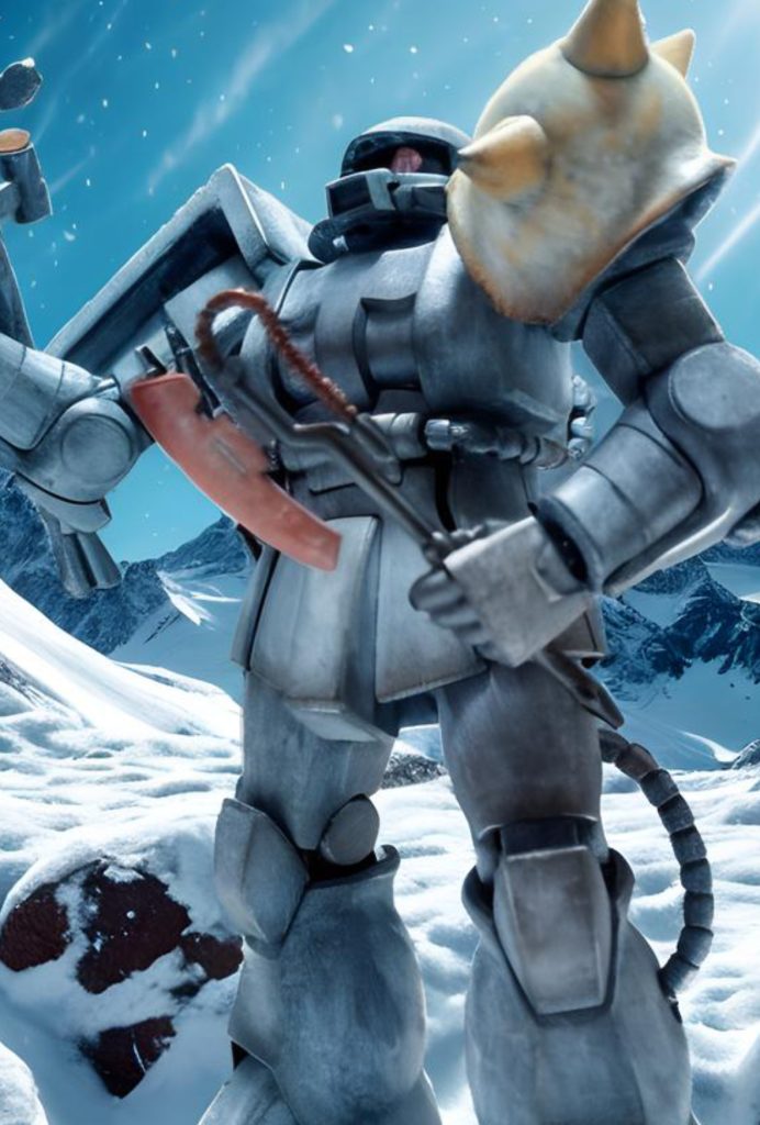 HGUCザクⅡエコプラ版〜冬季迷彩風〜