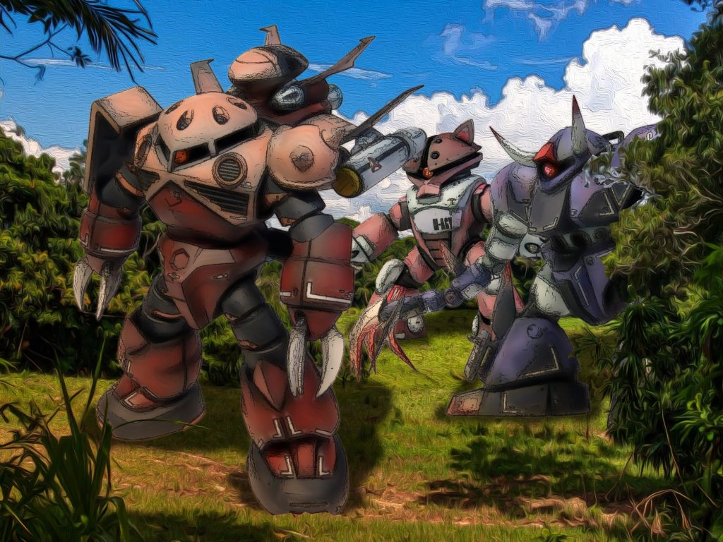 まぁとりあえず水陸色物3体おそろいでの絵画調合成です。