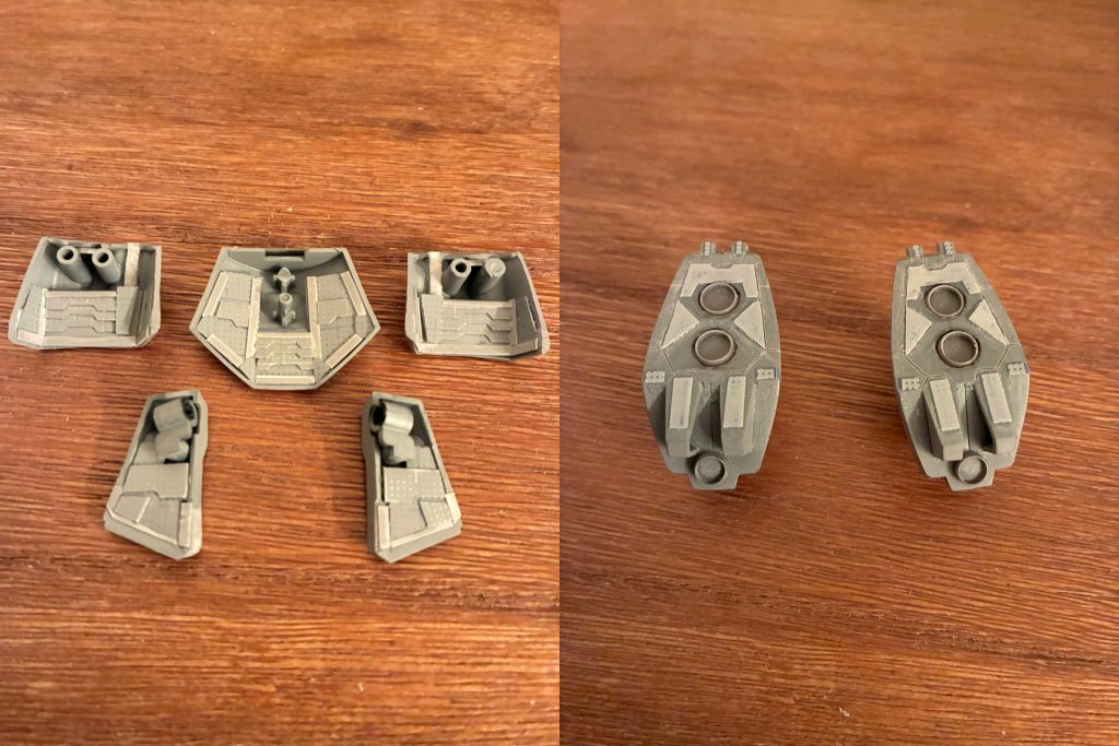 腰部アーマー裏、足裏のディテール。足裏の方は設定画を参考にしました。