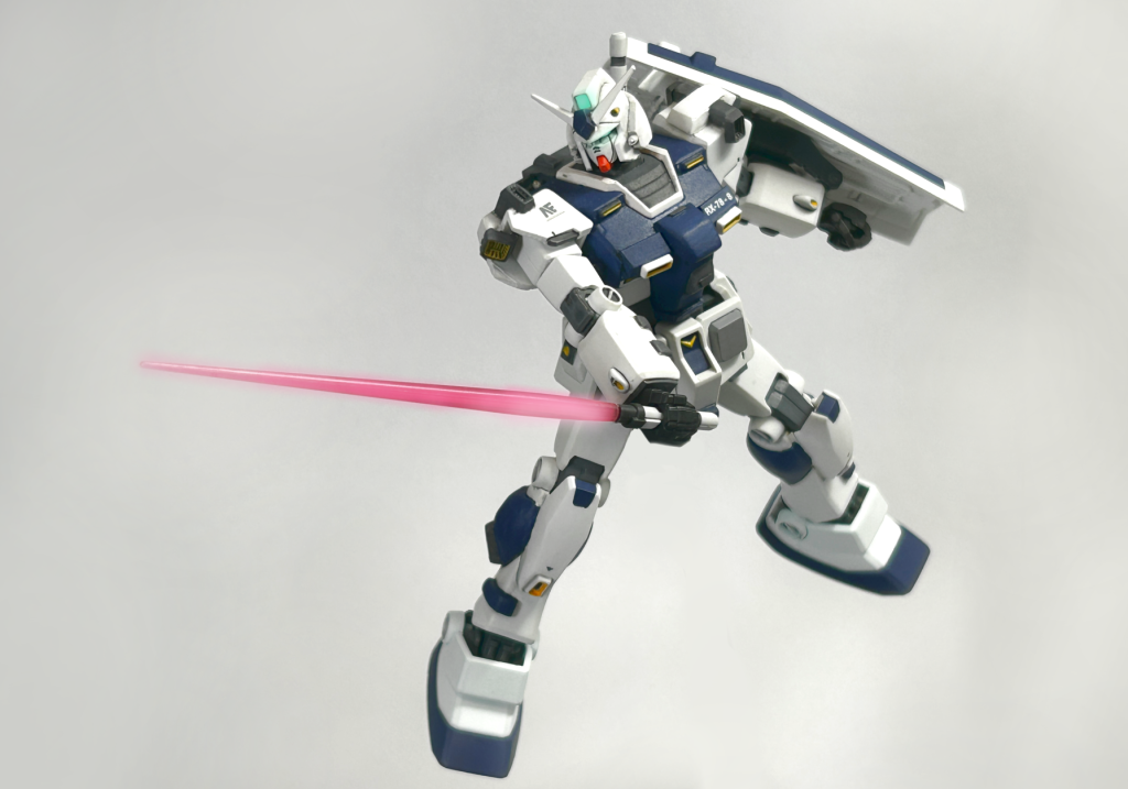 ビームサーベルのエフェクトもNo.21ガンダムから。根元が膨らんでないこの昔のサーベルエフェクトが好きなんですよね〜