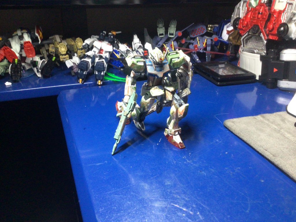 ストライクガンダムこけが生えてる風にしてみた