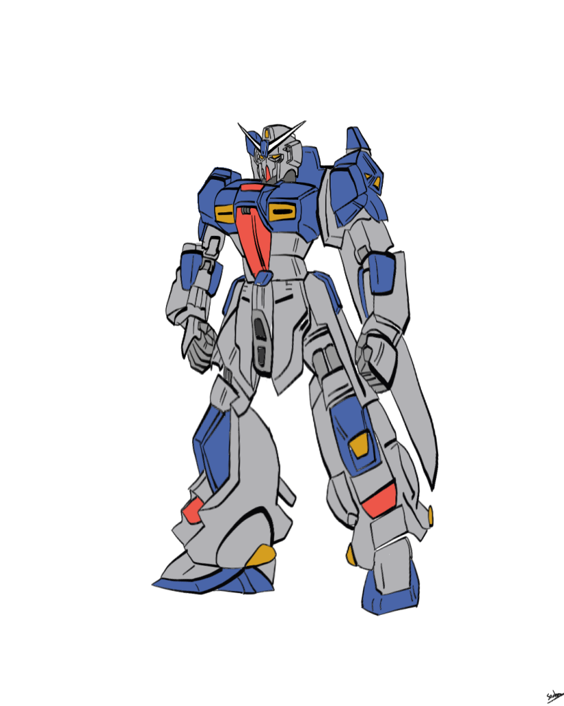 作品名：オミクロンガンダムの自分なり解釈でイラストかけた<p>あとはこれをガンプラで再現するだけ</p>
