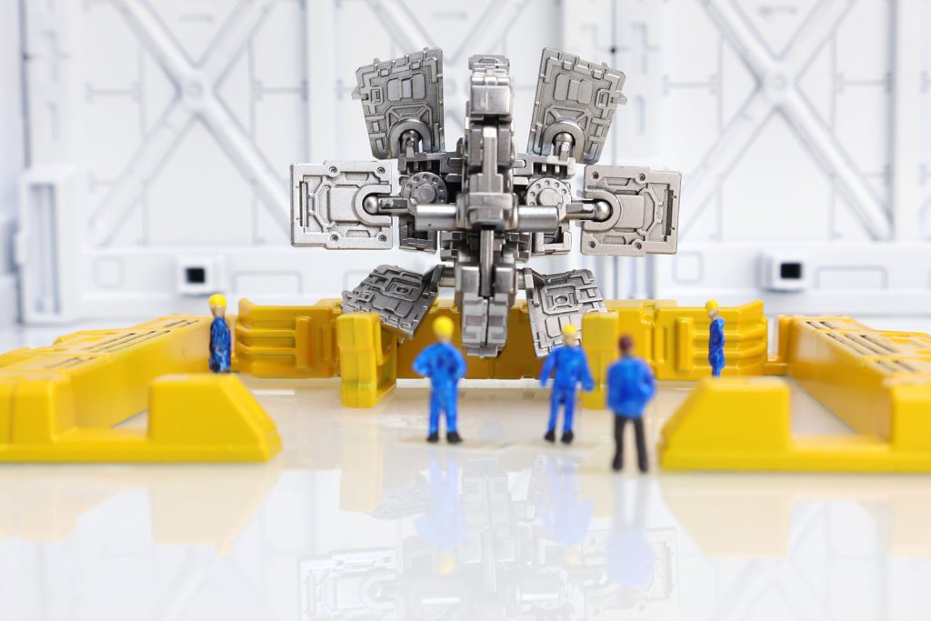 腰部を背面から確認中