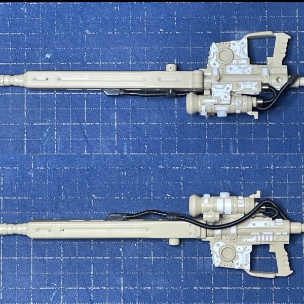HG ザクⅠスナイパータイプビームライフルディテール追加、ケーブルをスプリングに変更パワー&精度強化仕様という狙いですが🤔（2枚目）