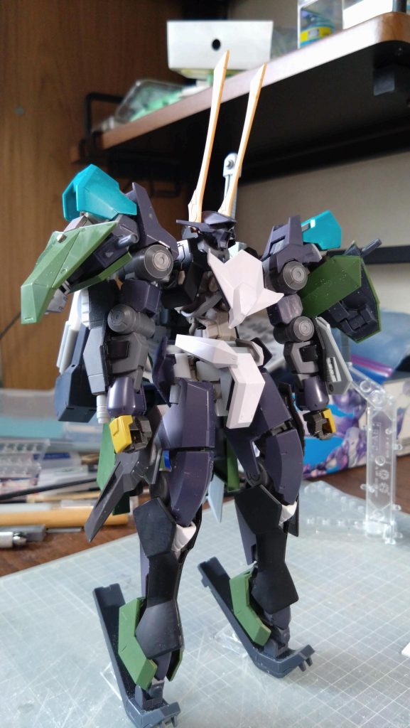 塗装前画像。何処にヴァンイップブーメランのパーツが使用されているかわかりやすいと思います。