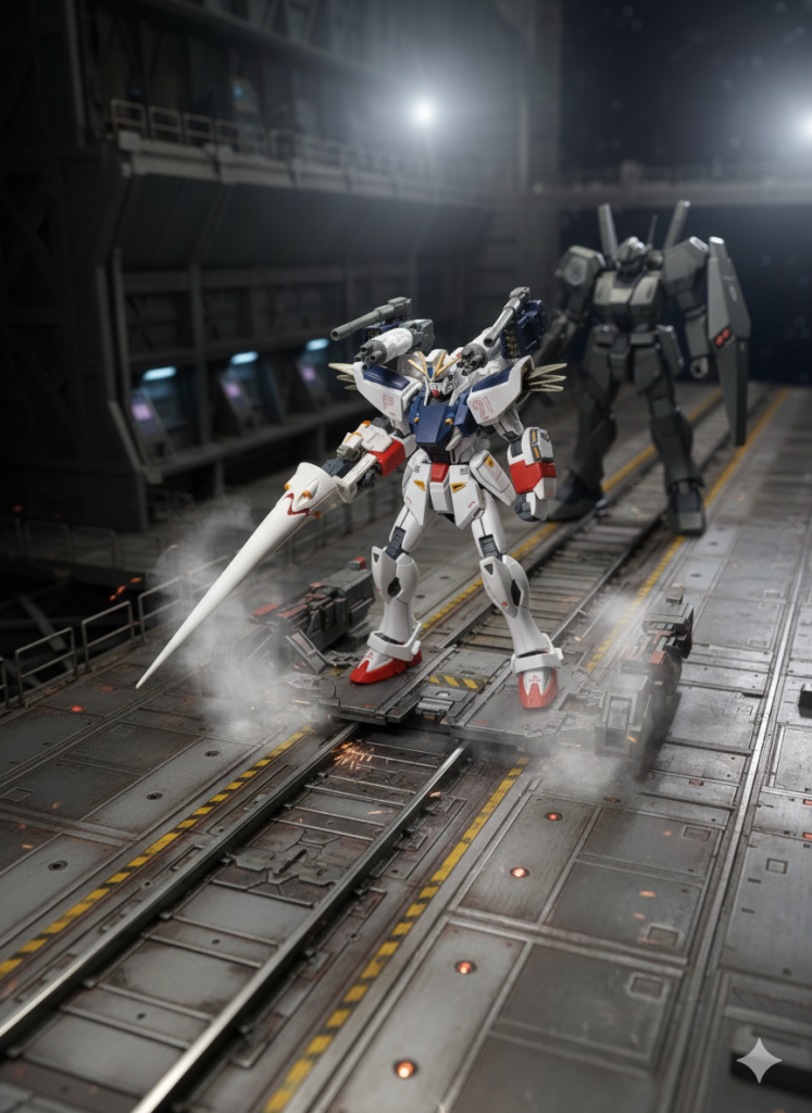 マザー・バンガード艦内MS格納庫にて____ ベラ「ねぇ、キンケドゥ、ウモンさん。相談があるのだけど」ウモン爺「お?どうした艦長。格納庫に何の用じゃな?」キンケドゥ「ブリッジの方は大丈夫なのか?」ベラ「今のところは問題無しよ。それで、相談の件だけど。やっぱり、私が乗るMSを搭載したいのよ」キンケドゥ「またその話か?…この前も言っただろう。艦長がMSに乗って前線に出るなんて反対だって」ベラ「でも、万が一のことを考えれば備えておくに越した事はないわ」キンケドゥ「しかし…」ウモン爺「まあまあ、小僧も心配しすぎだ。戦力は多いに越した事はない。どれ、サナリィにある融通可能なMSのカタログが有るから、見てみようじゃないか」ベラ「ありがとう、ウモンさん!」キンケドゥ「やれやれ…」 見ること数分… ウモン爺「お!これなんかどうじゃ?説明が付いとる…えー、指揮官用と思われるビギナ・ギナの特別仕様で、ロナ家縁者のための機体と思われる。通常仕様よりも更にチューニングされており、高い性能を誇る…じゃと!これなんかピッタリじゃろ!決まりじゃな!」ベラ「えー?どれどれ……?」