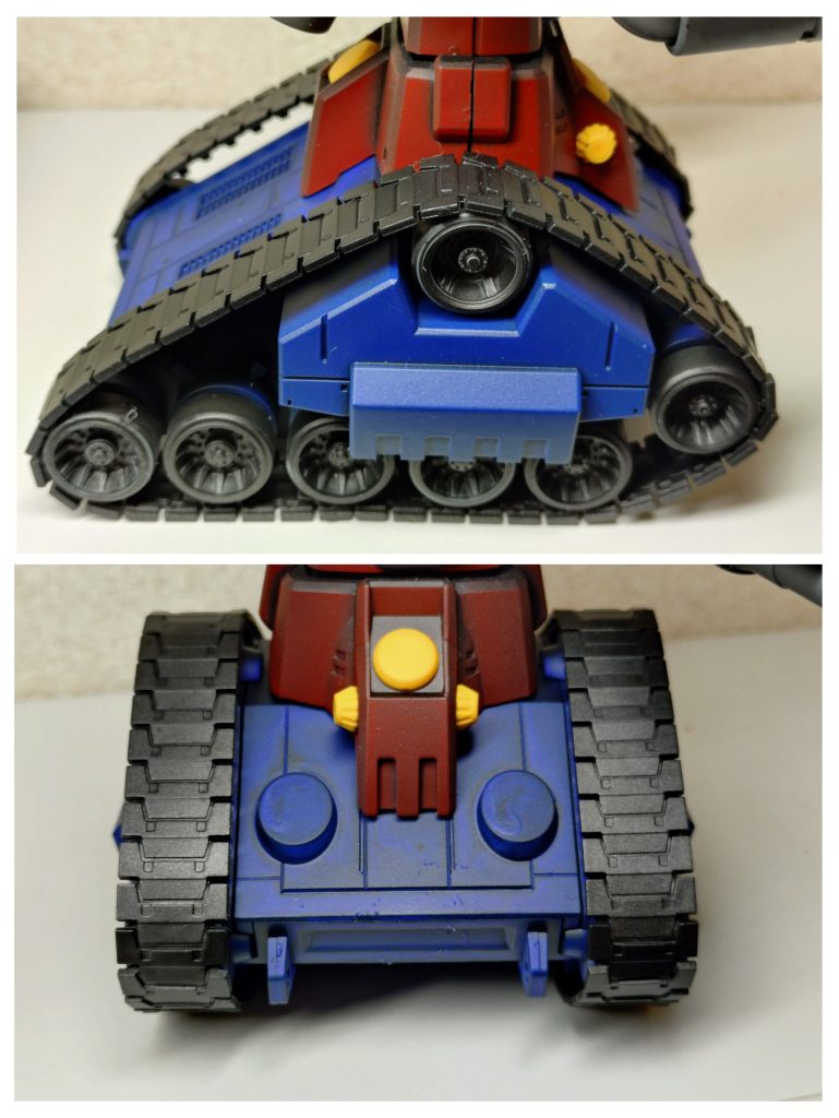 キャタピラの部分は焼鉄色で。