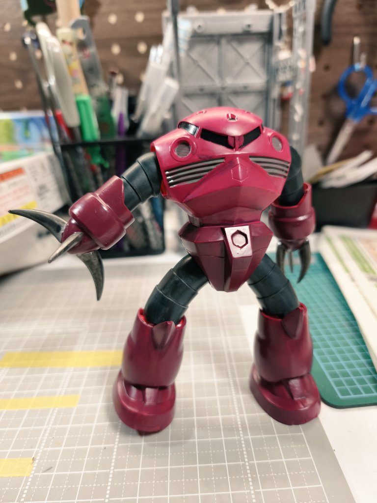 グレーも筆塗り