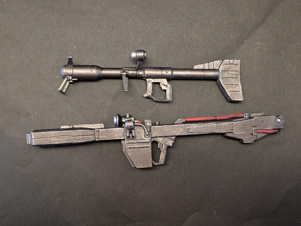 今回はビームバズーカと通常のバズーカが2種も付いてくるのしで両方ともしっかり仕上げました！