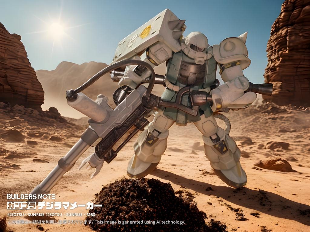 本体は30MMの余っていた銃？だと思います^^;上は山田化学さんのアームパーツを利用、3つ有る持ち手の黒いのはコレ