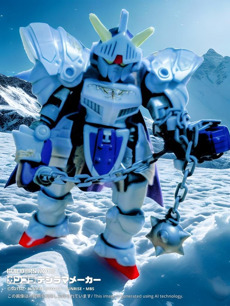 凍て付く大地にてガンダムハンマー、、、、じゃなくてモーニングスターにて悪しき物を懲らしめるナイトガンダム。