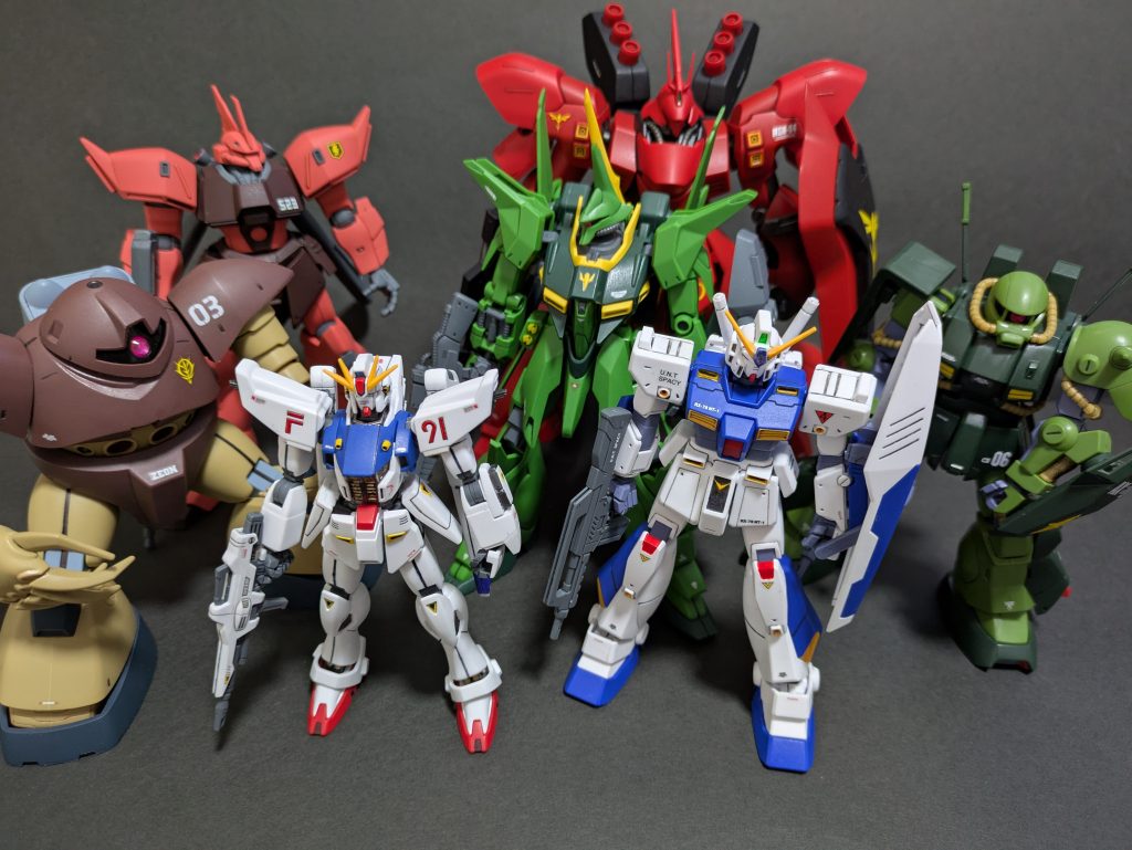 〜簡単にフィニッシュされた人たち〜『部分塗装、合わせ目消し、スミ入れ、デカール、つや消し』理由は積みプラや素組だけしたガンプラが多い😅時間がないけどたくさん仕上げたい😭つや消し吹いとけば何とかなるw…一生懸命作ってます、ほんとに&nbsp;同時進行で2～4体ずつ進めています気分で進めていますので、とりかかりから完成まで何か月もかかるものや勢いですぐに完成するものもあります時間効率やモチベーションをたもつのにも良いですよ！モチベや時間がない時は簡単作業、モチベや時間があるときは塗装などせっかちで飽きっぽい人です😆