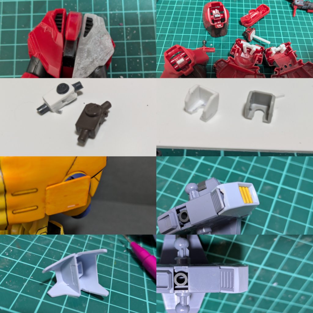 廃版になりましたがミニチュア用の型取りを持っていたのでレジン複製もチャレンジしました2液性シリコンゴムが高いので、おゆまるでいいと思います！100均のプラ板やランナー等を使ったり、キットの完全に隠れるところから切り分けてタミヤセメント（緑蓋）で溶かしながら接着し補修したり。旧キットは接着してあるので分解して加工したりもします。リック・ディアスは後ハメ加工と頭部分割、回転軸追加、レジンでモノアイ作成まだまだ見様見真似ですが💦&nbsp;【簡単フィニッシュ】最近はほとんどの作品がこれですね