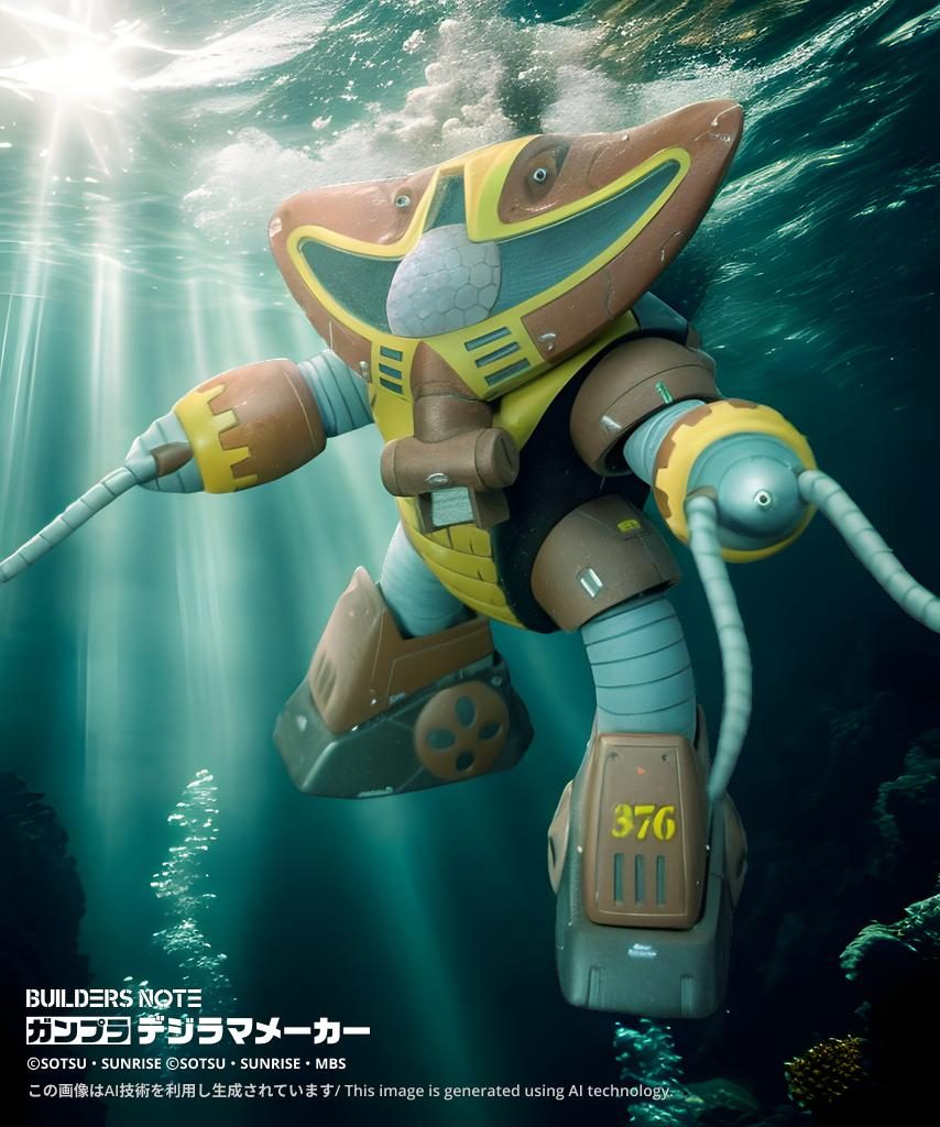 最後はデジラマメーカーにて✨️一応、水陸両用MSですから水中シーンを😂制作投稿もよかったらご覧になって下さい。最後まで閲覧頂きありがと〜ございます😊✨️