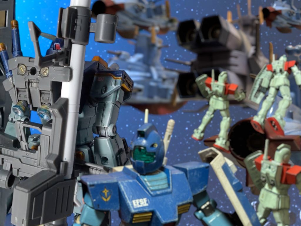 （つまらん戦だ……。）　ア・バオア・クー攻略のための増援に送られる予定が、急遽配置が転換され、現在の包囲戦に加わっている。ア・バオア・クーの支援用拠点と見られる衛星基地を、遠巻きに艦隊で包囲している。おそらく、突破できる戦力はジオンに残されていない。連中が音をあげ、白旗を振るのを待つだけの、退屈な任務になるだろう。　フン、と鼻を鳴らして、マイセンは連邦の拠点用ドックを歩き出す。ふと、気の抜けた鼻歌が聞こえてきた。目を見開いて思わず振り返ると、小隊の部下である