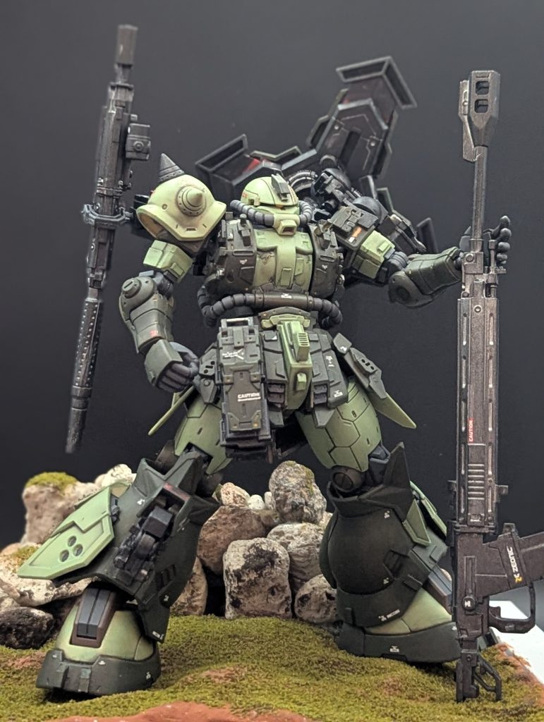 自己満ですが、カッコよく出来たと思ってます！そして次は索敵ザク作ってます。以上閲覧ありがとうございました！