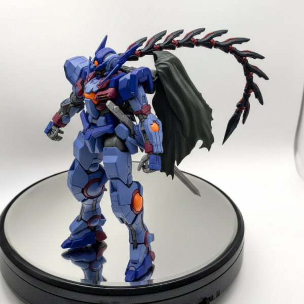 アプリで付けたイラストカラーに沿って塗装始めました☺️それをＡｉでイメージ画像にできるので塗装予定考えるのに便利です✨️今日はティターンズブルー2部分を塗装しています✨️動画はこちら↓（2枚目）