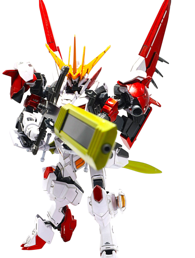 クロスメイスに銃口を装備してロングライフルにしてます。但し、格闘戦で使用したらさすがに内部のバレル歪みますねｗ。