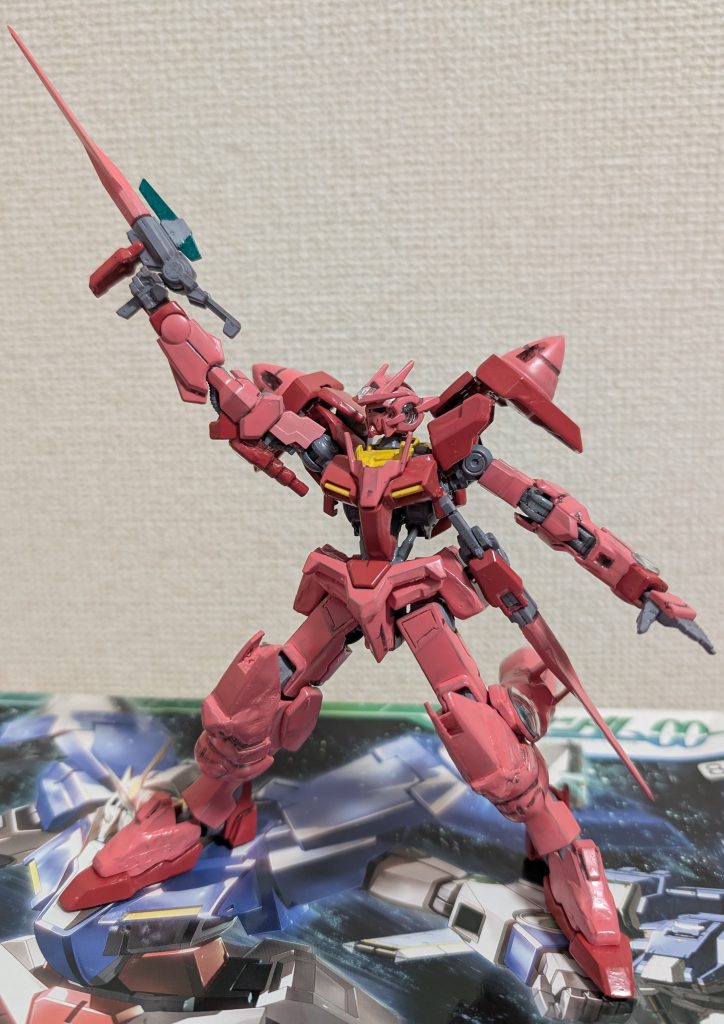 (左平手を活かしたくw)あえてGNソードⅡ1本でポーズ。