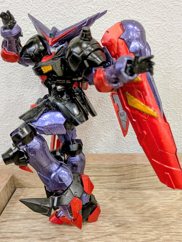 中古のRGゴッドガンダムをパーツ欠損で安く手に入れたので、持っていたGフレームのマスターガンダムとミキシングしました。
