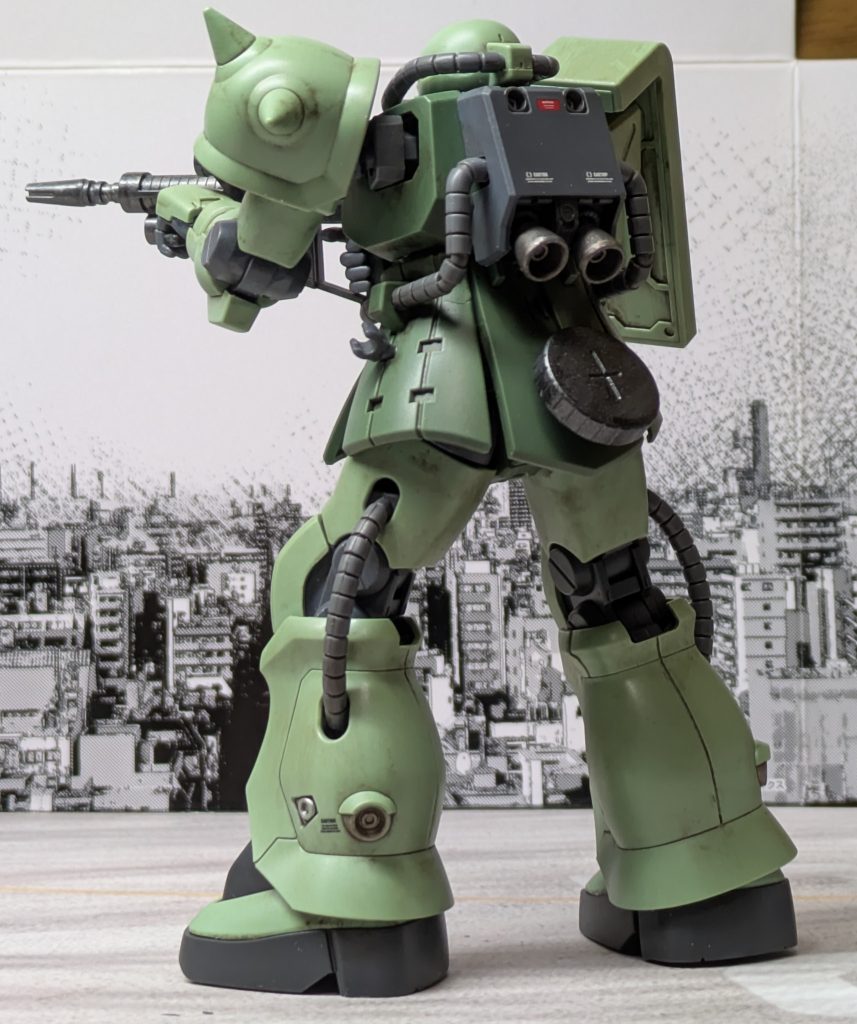 しかし、デブリ帯での試験中に国連宇宙軍ルナツー基地所属MS運用試験隊のボール小隊に奇襲され、テストパイロットのアール・ホワイトマン大尉は反撃でボール1機を撃墜するも初撃でボールの15キャリバーで胴体および右腕を損傷。更にデブリに隠れていた180ミリ砲搭載型のボールの砲撃を受けて行動不能になった。ボール部隊はヨーツンヘイムよりスクランブル発進した当時一時的な任務で乗艦していたシャア操縦のヅダ3号機により排除され、ホワイトマン大尉も救出。機体は回収不能だったため機密保持のため爆破処理された。