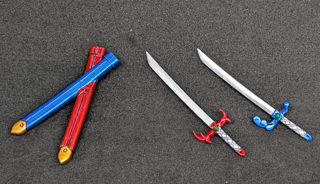 水流刀と爆炎剣