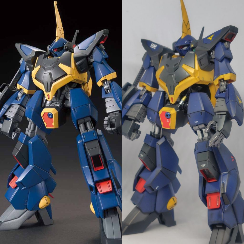 おまけ。成形色との比較。青→紺になった感じですね。