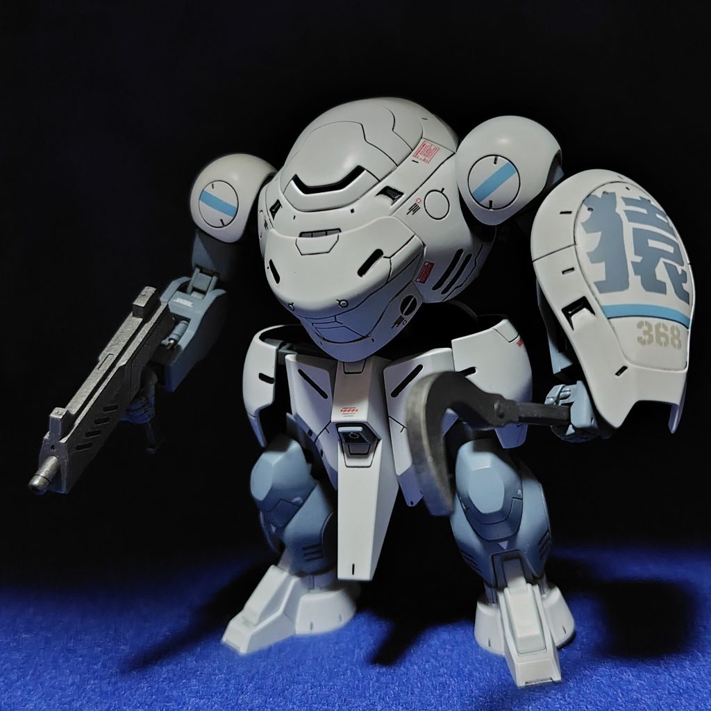 足を変更しランドモンキーロディ？という事に。368機という事で角なしに。