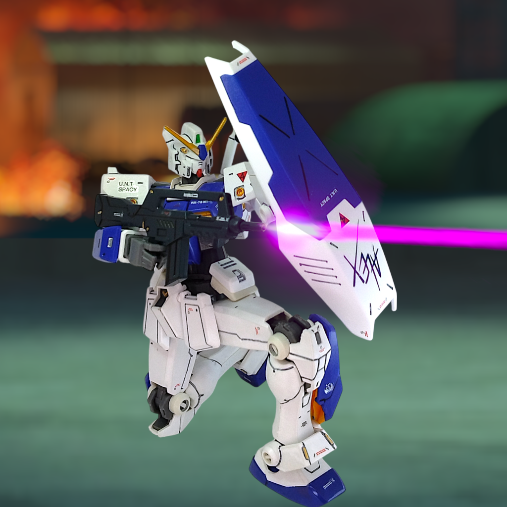 膝立ちも余裕ですアレックスのシールドデザインは何回見てもいいなぁと思います(gundam-kao6)