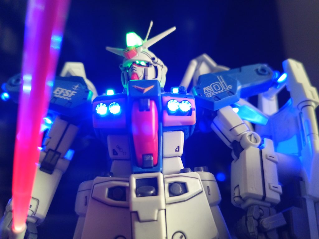 過去作 MG ガンダム試作1号機 フルバーニアン LED組込み–4枚目/制作者：福田　義康