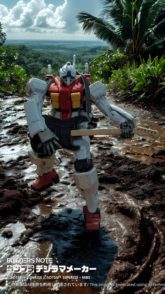 最後にビルダーズノートのデジラマメーカーを使ってみた野外フェスみたいにならないかなと思ったけど難しかった